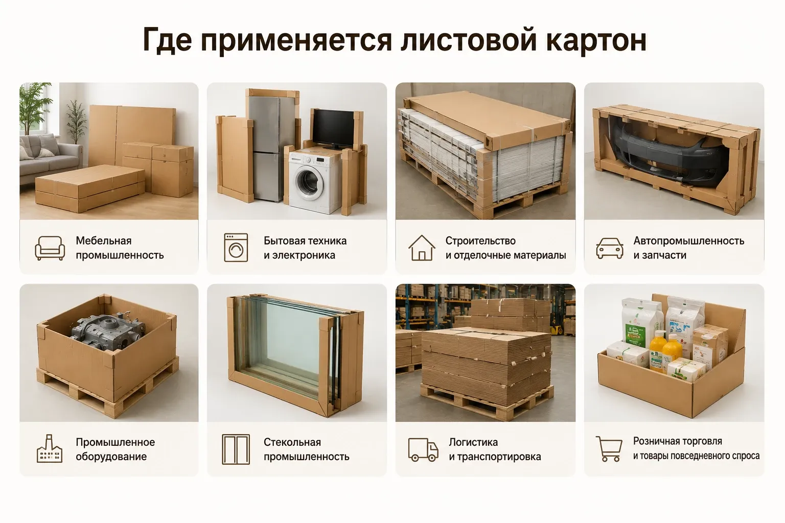 применение листового картона